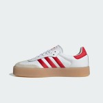 Adidas Samba ID0438 - Classic White Sneakers with Red Stripes Adidas Samba ID0438 White Sneakers with Red Stripes and Suede Details