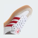 Adidas Samba ID0438 - Classic White Sneakers with Red Stripes Adidas Samba ID0438 White Sneakers with Red Stripes and Suede Details