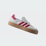 Adidas Samba ID0438 - Classic White Sneakers with Red Stripes Adidas Samba ID0438 White Sneakers with Red Stripes and Suede Details