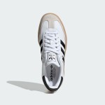 Adidas Samba OG IG5744 - Classic White Sneakers with Black Stripes Adidas Samba OG IG5744 White Leather Sneakers with Black Stripes and Gum Sole