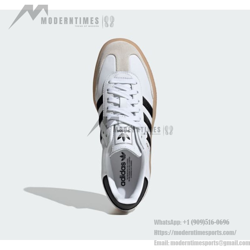 Adidas Samba OG IG5744 - Classic White Sneakers with Black Stripes Adidas Samba OG IG5744 White Leather Sneakers with Black Stripes and Gum Sole