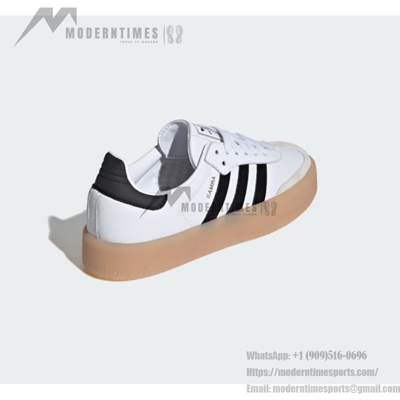Adidas Samba OG IG5744 - Classic White Sneakers with Black Stripes Adidas Samba OG IG5744 White Leather Sneakers with Black Stripes and Gum Sole