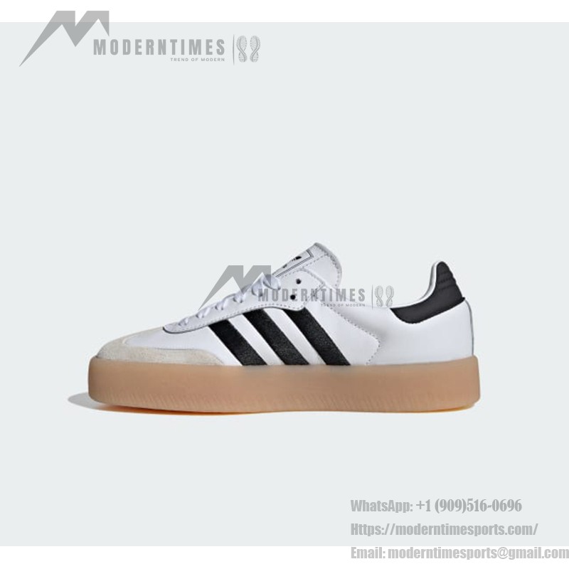 Adidas Samba OG IG5744 - Classic White Sneakers with Black Stripes Adidas Samba OG IG5744 White Leather Sneakers with Black Stripes and Gum Sole
