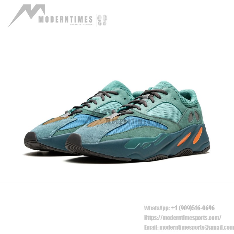 Adidas Yeezy Boost 700 "Fade Azure" GZ2002 - スタイリッシュで快適なスニーカー Adidas Yeezy Boost 700 "Fade Azure" GZ2002 メンズスニーカー - ターコイズ、ブルー、オレンジ