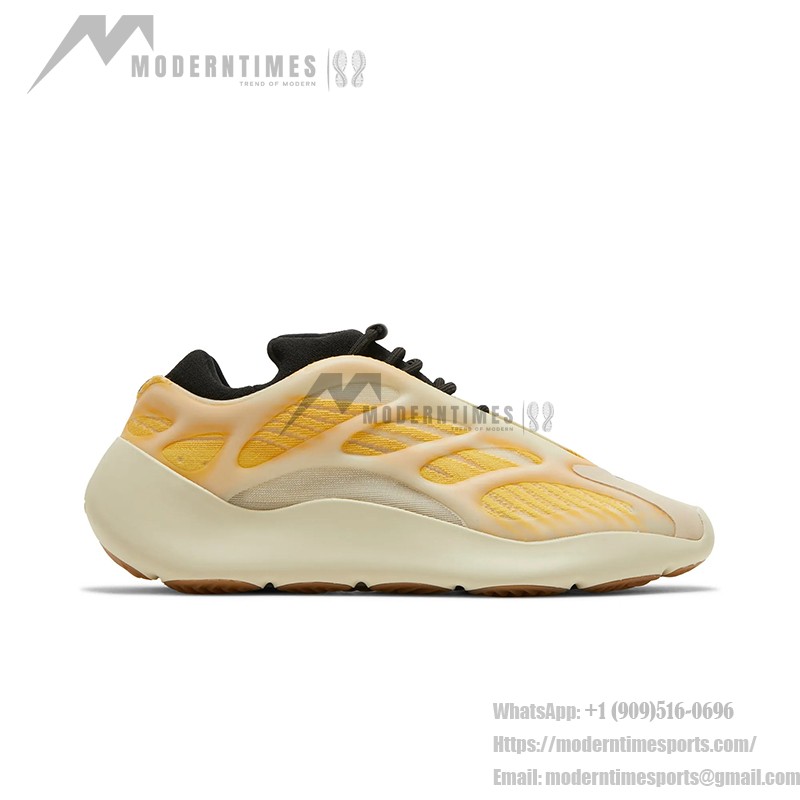 アディダス Yeezy 700 V3 Safflower G54853 - 鮮やかなストリートスニーカー アディダス Yeezy 700 V3 Safflower G54853 - 鮮やかな黄色のデザインと軽量な快適性