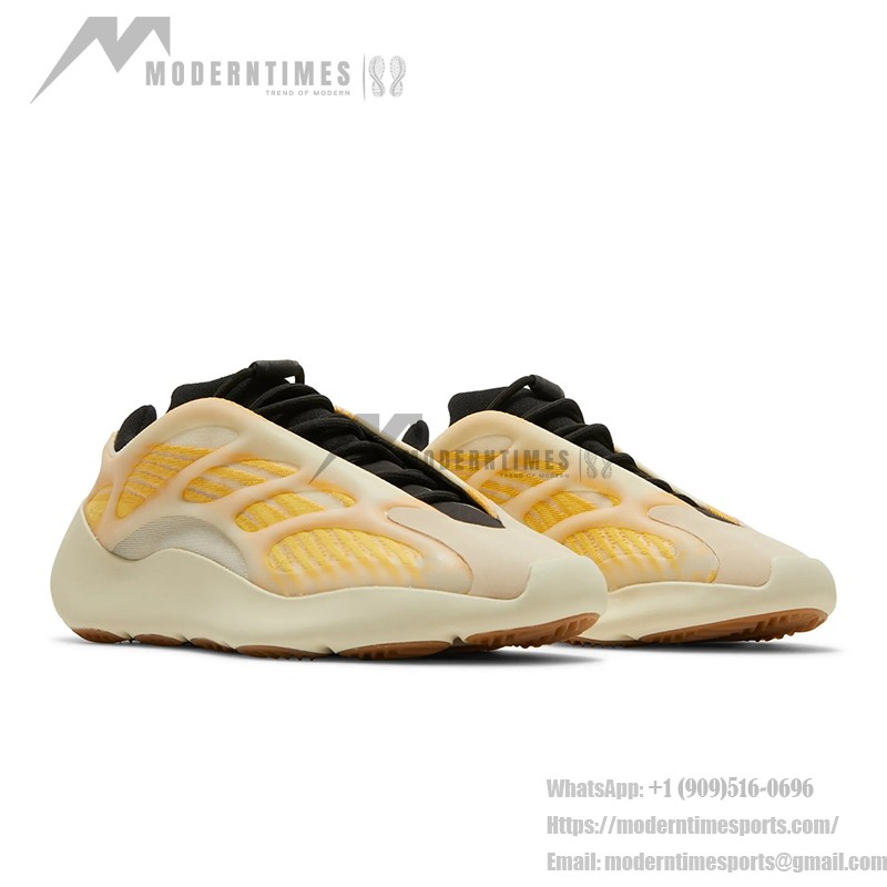 アディダス Yeezy 700 V3 Safflower G54853 - 鮮やかなストリートスニーカー アディダス Yeezy 700 V3 Safflower G54853 - 鮮やかな黄色のデザインと軽量な快適性