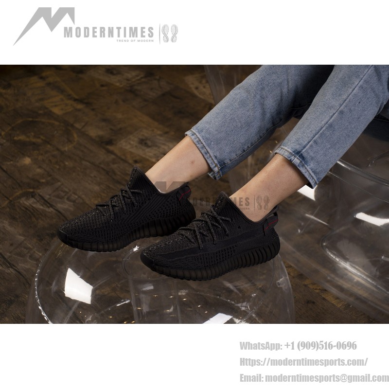 Adidas Yeezy Boost 350 V2 "Black" Triple Black Sneakers Adidas Yeezy Boost 350 V2 "Black" Stealthy Triple Black Sneakers