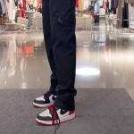 Air Jordan 1 Retro High OG Black Toe Men's Shoes Side View