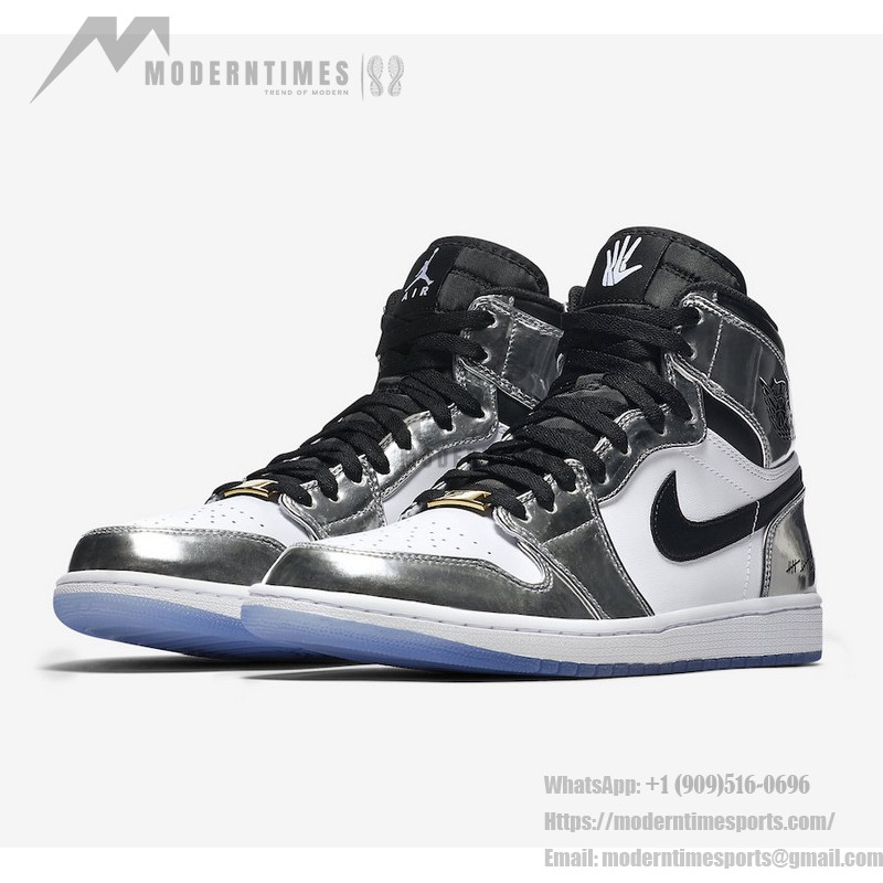 エア ジョーダン 1 ハイ OG 'Pass The Torch' Kawhi Leonard AQ7476-016 - 反射シルバーとブラックのデザイン 反射シルバーとブラックのアクセントが特徴のエア ジョーダン 1 ハイ OG 'Pass The Torch' Kawhi Leonard AQ7476-016