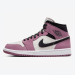 Limited Edition Air Jordan 1 Mid Pink & White High-Top Sneakers - Model DC7267-500 Limited Edition Air Jordan 1 Mid Pink & White High-Top Sneakers