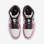 Limited Edition Air Jordan 1 Mid Pink & White High-Top Sneakers - Model DC7267-500 Limited Edition Air Jordan 1 Mid Pink & White High-Top Sneakers