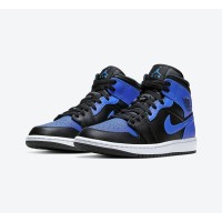 Shop Air Jordan 1 Mid 'Hyper Royal' - Exclusive Black & Blue High-Top Sneakers | Model 554724-077