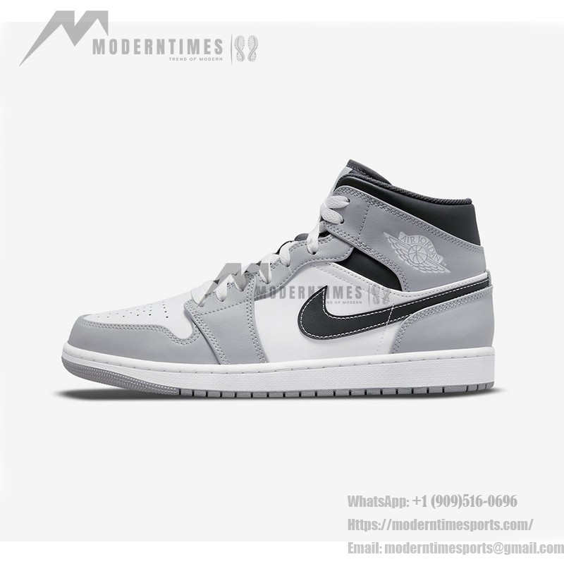 Air Jordan 1 Mid “Light Smoke Grey” 554724-078 – Stylish Light Grey High-Top Sneakers Air Jordan 1 Mid “Light Smoke Grey” 554724-078 High-Top Sneakers