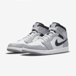 Air Jordan 1 Mid “Light Smoke Grey” 554724-078 – Stylish Light Grey High-Top Sneakers Air Jordan 1 Mid “Light Smoke Grey” 554724-078 High-Top Sneakers