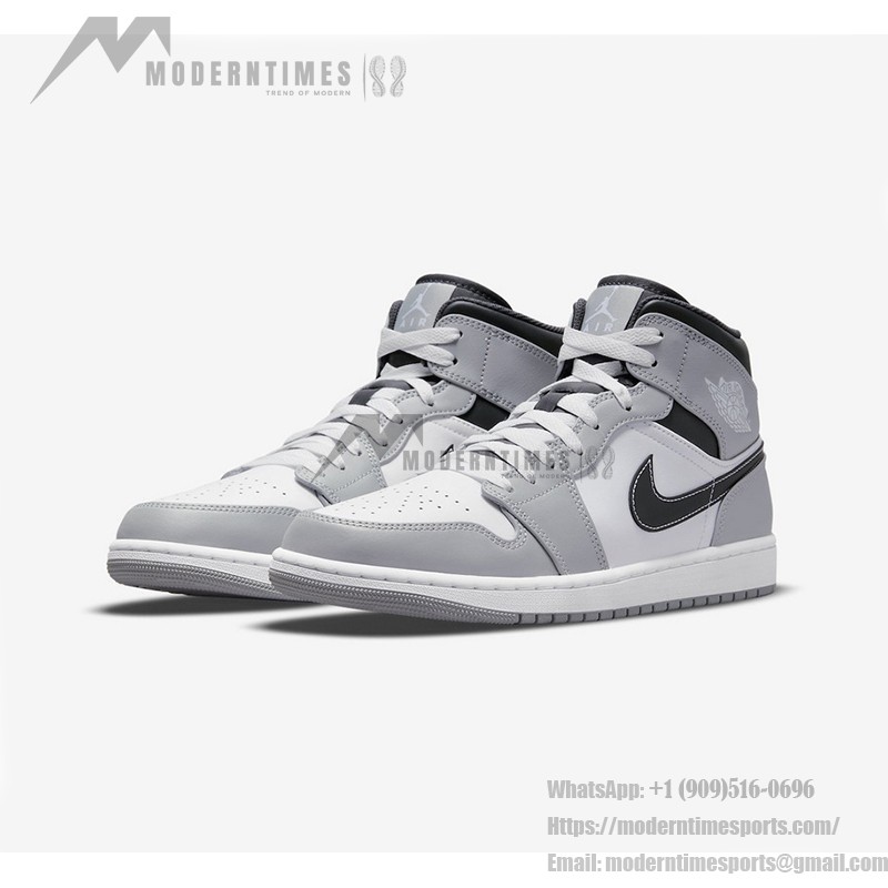 Air Jordan 1 Mid “Light Smoke Grey” 554724-078 – Stylish Light Grey High-Top Sneakers Air Jordan 1 Mid “Light Smoke Grey” 554724-078 High-Top Sneakers