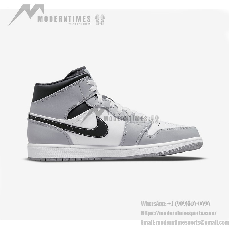 Air Jordan 1 Mid “Light Smoke Grey” 554724-078 – Stylish Light Grey High-Top Sneakers Air Jordan 1 Mid “Light Smoke Grey” 554724-078 High-Top Sneakers