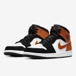 Air Jordan 1 Mid Shattered Backboard High-Top Sneakers Air Jordan 1 Mid Shattered Backboard white black orange sneakers