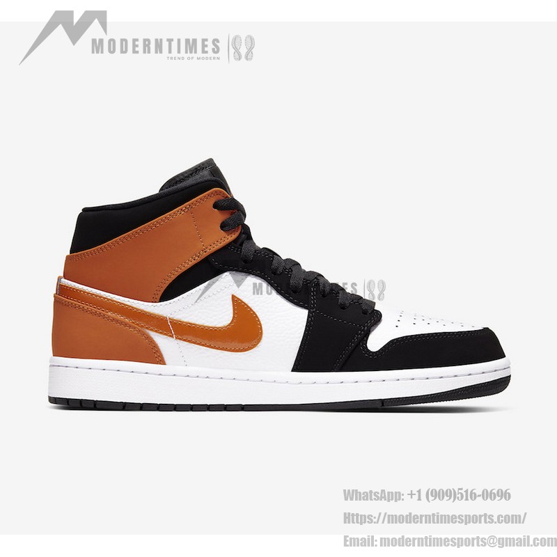 Air Jordan 1 Mid Shattered Backboard High-Top Sneakers Air Jordan 1 Mid Shattered Backboard white black orange sneakers