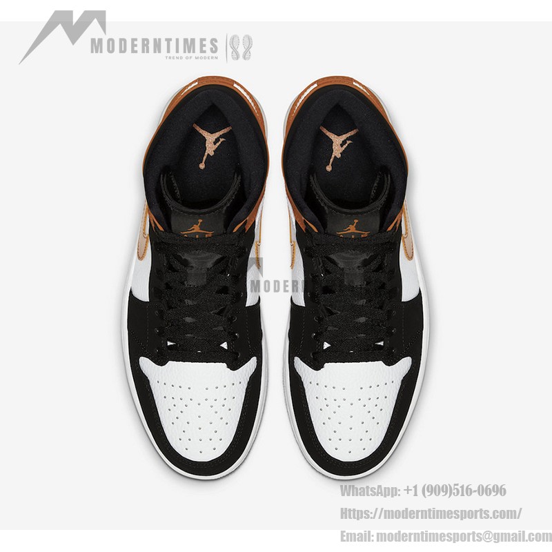 Air Jordan 1 Mid Shattered Backboard High-Top Sneakers Air Jordan 1 Mid Shattered Backboard white black orange sneakers