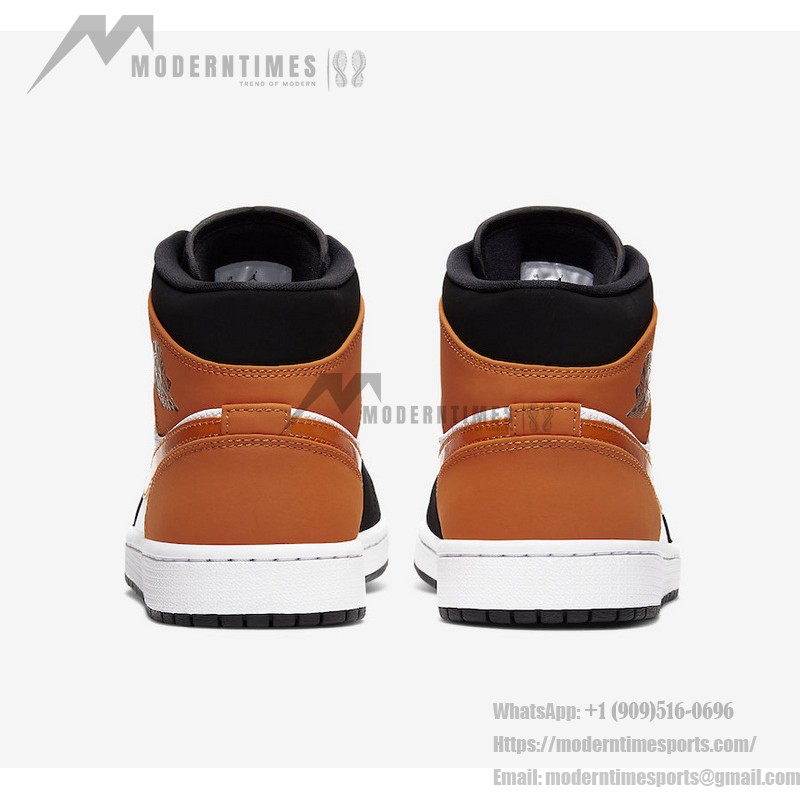 Air Jordan 1 Mid Shattered Backboard High-Top Sneakers Air Jordan 1 Mid Shattered Backboard white black orange sneakers