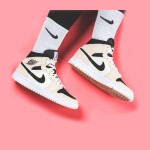 エア ジョーダン 1 ミッド WMNS “ベアリー オレンジ” CBQ6472-800 スニーカー エア ジョーダン 1 ミッド WMNS “ベアリー オレンジ” レディース ミッドトップ スニーカー