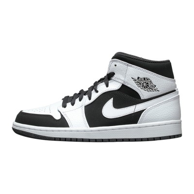 Air Jordan 1 Mid ホワイト ブラック 554724-113 クラシック 高品質レザー デザイン | ファッショナブルで快適な必需品