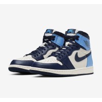 Air Jordan 1 Retro High OG Obsidian University Blue High-Top Basketball Shoes 555088-140