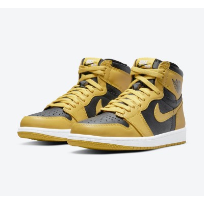 Air Jordan 1 High OG Pollen 555088-701 - Classic Yellow and Black High-Quality Design