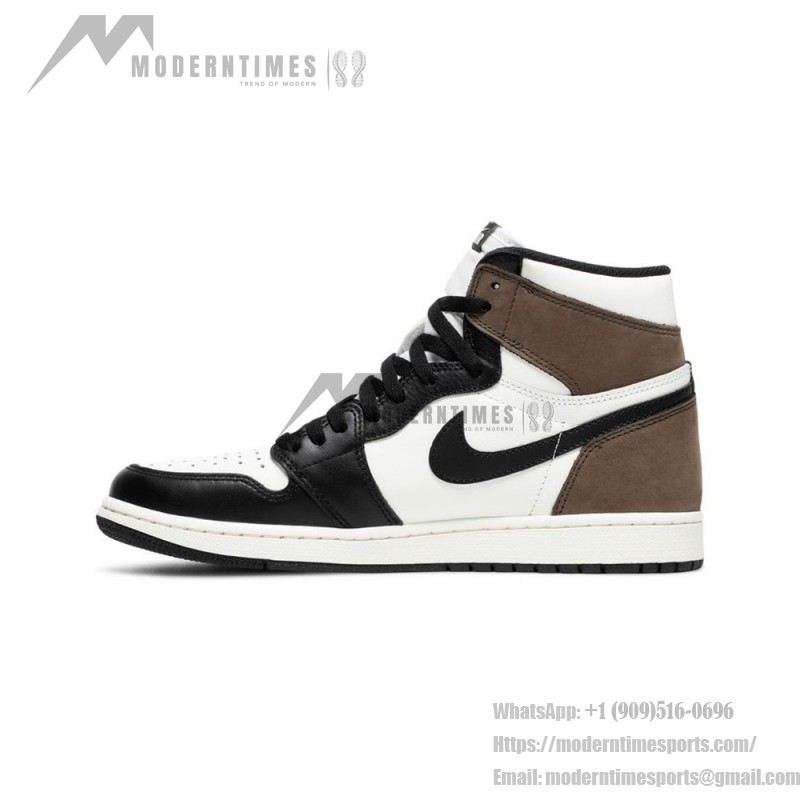 Air Jordan 1 Retro High OG Light Smoke Grey Men's Shoes - White and Grey Side Profile