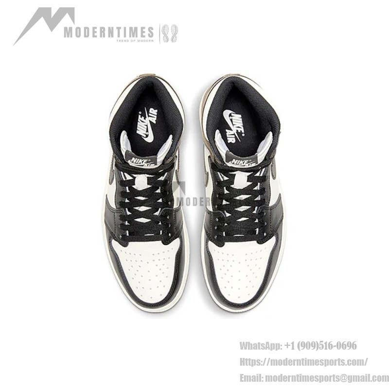 Air Jordan 1 Retro High OG Light Smoke Grey Men's Shoes - White and Grey Side Profile