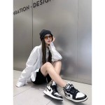 Air Jordan 1 Retro High OG Light Smoke Grey Men's Shoes - White and Grey Side Profile