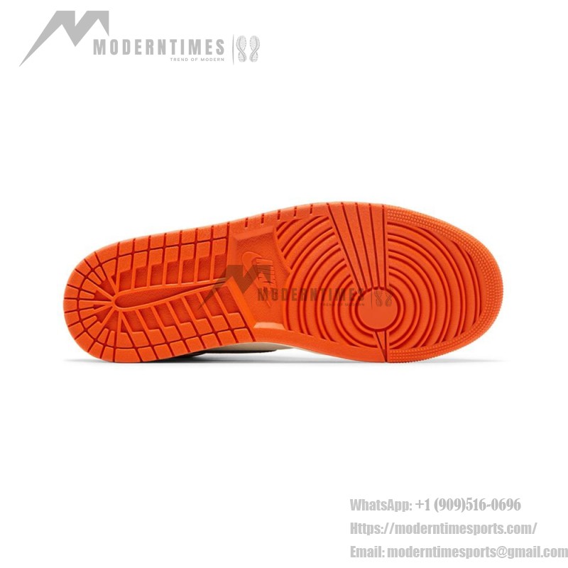 Air Jordan 1 Retro High OG Shattered Backboard Shoes - Black and Orange Side View
