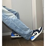 Air Jordan 1 Retro Low OG Obsidian UNC Men's Shoes Side View