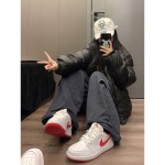 Air Jordan 1 Low OG White Red Men's Shoes Side View