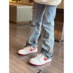 Air Jordan 1 Low OG White Red Men's Shoes Side View