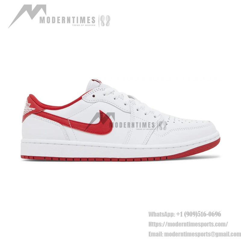 Air Jordan 1 Low OG White Red Men's Shoes Side View