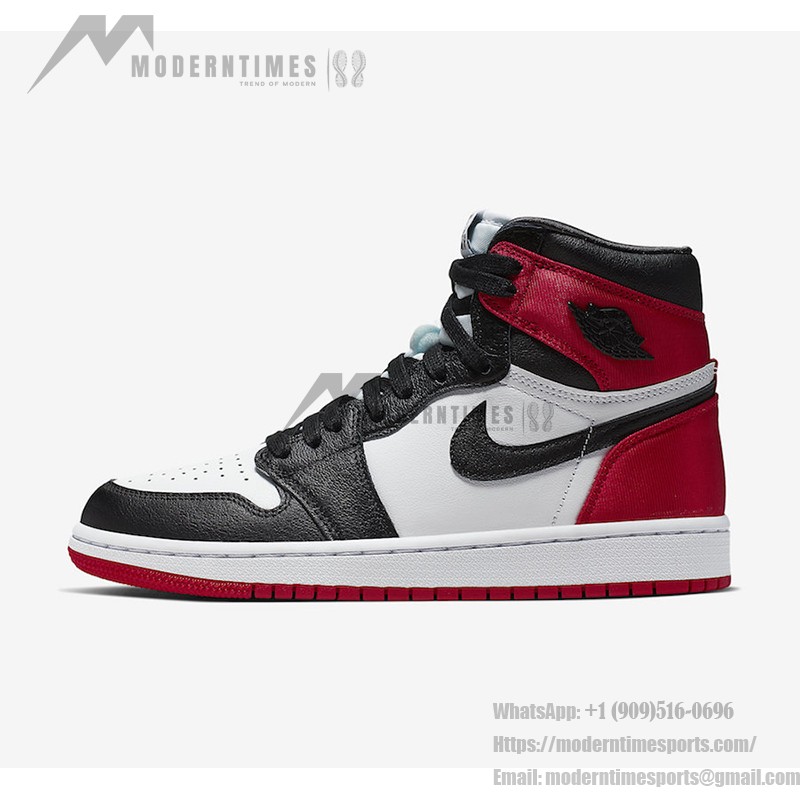 Air Jordan 1 WMNS “サテン ブラック トゥ” ブラック/レッド サテン Air Jordan 1 WMNS “サテン ブラック トゥ” ブラック/レッド サテン ハイカットスニーカー
