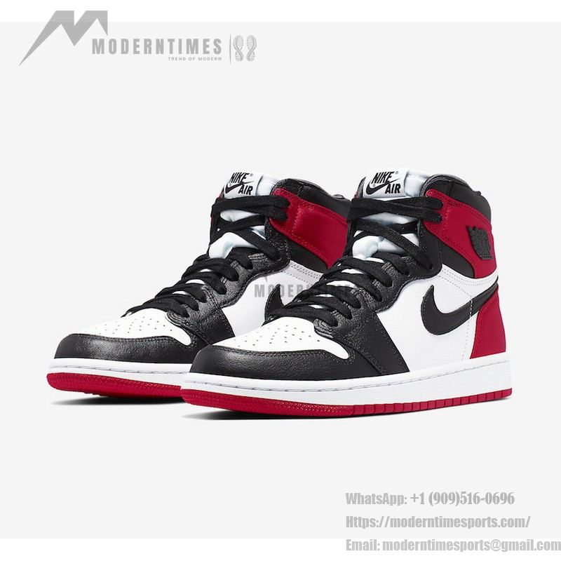 Air Jordan 1 WMNS “サテン ブラック トゥ” ブラック/レッド サテン Air Jordan 1 WMNS “サテン ブラック トゥ” ブラック/レッド サテン ハイカットスニーカー