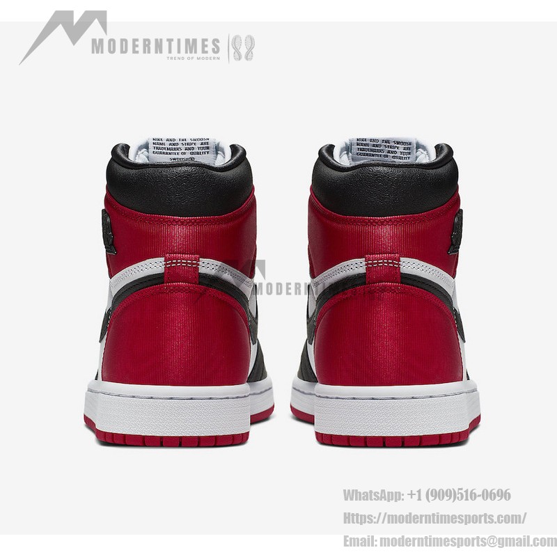 Air Jordan 1 WMNS “サテン ブラック トゥ” ブラック/レッド サテン Air Jordan 1 WMNS “サテン ブラック トゥ” ブラック/レッド サテン ハイカットスニーカー