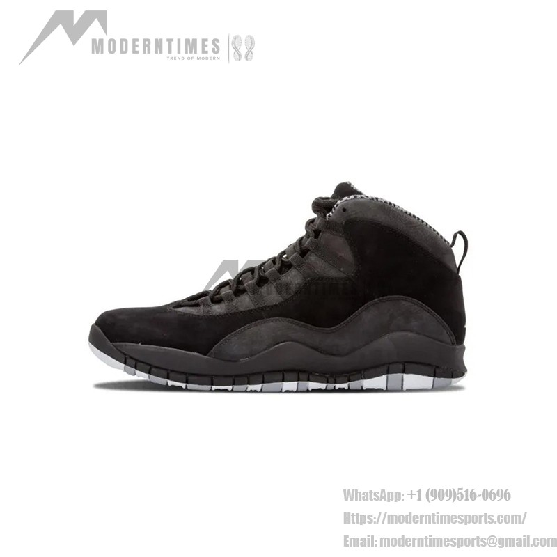 Air Jordan 10 “Stealth” 310805-003 クラシックスニーカー Air Jordan 10 “Stealth” 310805-003 - マットブラックとグレーアクセント