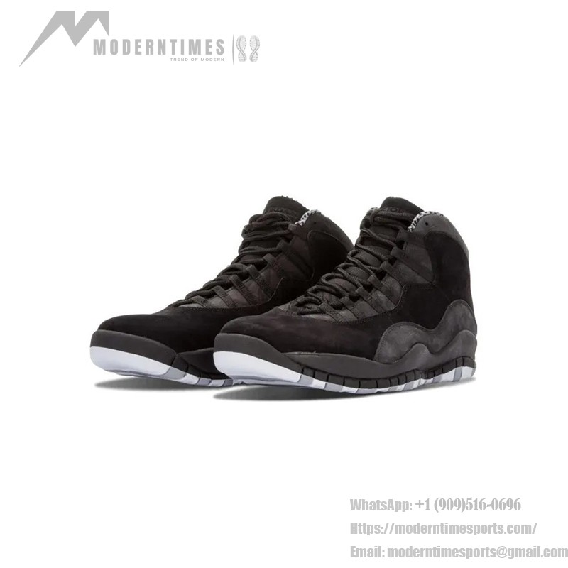 Air Jordan 10 “Stealth” 310805-003 クラシックスニーカー Air Jordan 10 “Stealth” 310805-003 - マットブラックとグレーアクセント