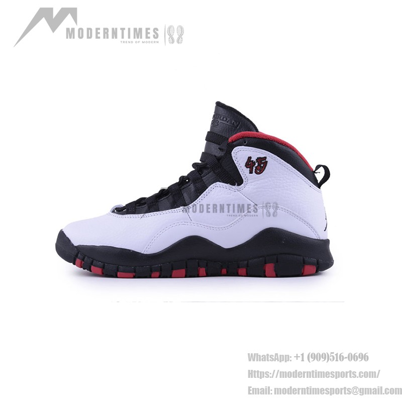 Air Jordan 10 “Double Nickel” 310806-102 クラシックバスケットボールシューズ Air Jordan 10 Double Nickel 310806-102 - #45へのオマージュ、ホワイト・ブラック・レッド