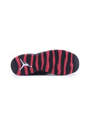 Air Jordan 10 “Double Nickel” 310806-102 Classic Basketball Sneakers - Tribute to #45 in White, Black & Red