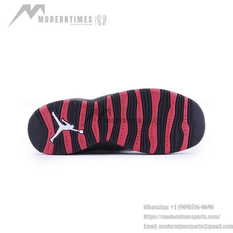 Air Jordan 10 “Double Nickel” 310806-102 クラシックバスケットボールシューズ Air Jordan 10 Double Nickel 310806-102 - #45へのオマージュ、ホワイト・ブラック・レッド