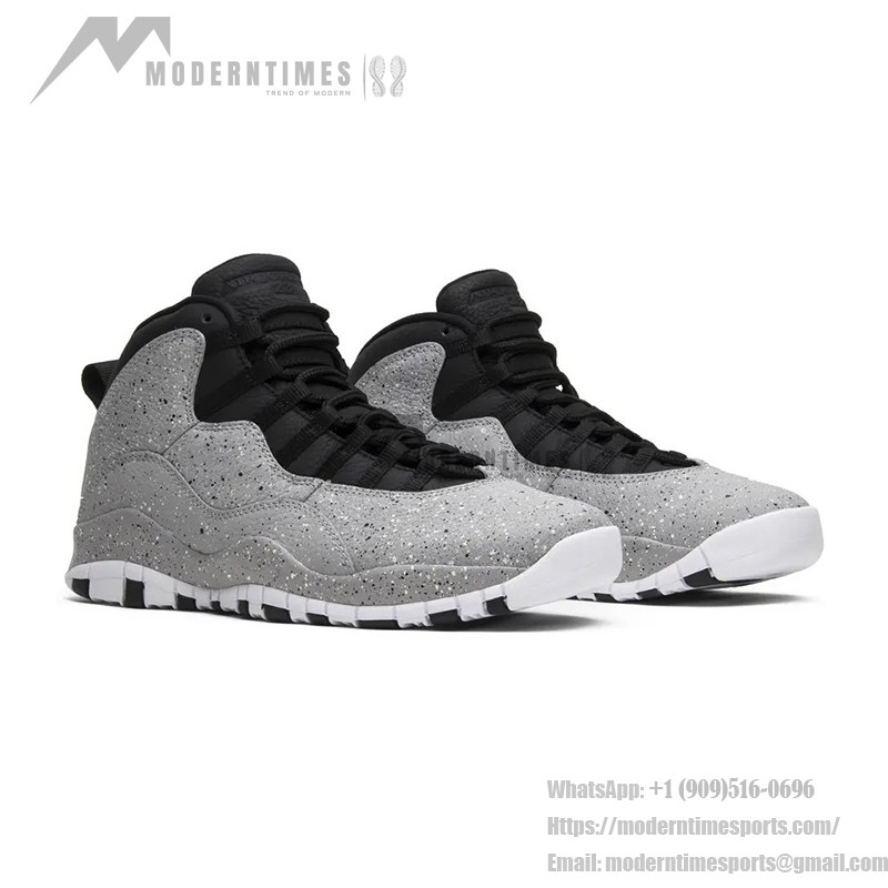 Air Jordan 10 Retro “Cement” 310805-062 クラシックバスケットボールスニーカー Air Jordan 10 Retro “Cement” 310805-062 - セメントグレーのスプラッシュデザイン
