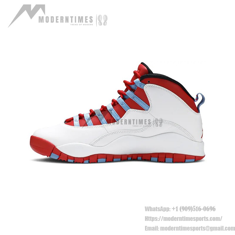 Air Jordan 10 Retro “City Pack Chicago” 310805-114 クラシックスニーカー Air Jordan 10 Retro “City Pack Chicago” 310805-114 - ホワイト、レッド&ブルー、シカゴへのトリビュート