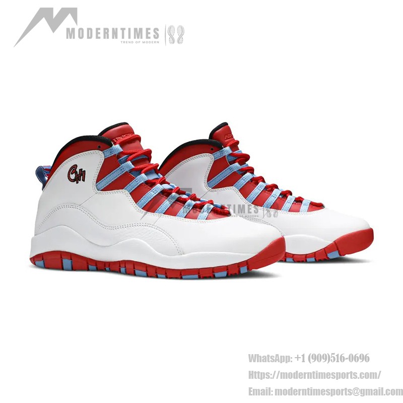 Air Jordan 10 Retro “City Pack Chicago” 310805-114 クラシックスニーカー Air Jordan 10 Retro “City Pack Chicago” 310805-114 - ホワイト、レッド&ブルー、シカゴへのトリビュート