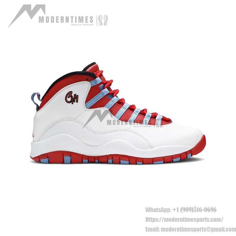 Air Jordan 10 Retro “City Pack Chicago” 310805-114 クラシックスニーカー Air Jordan 10 Retro “City Pack Chicago” 310805-114 - ホワイト、レッド&ブルー、シカゴへのトリビュート