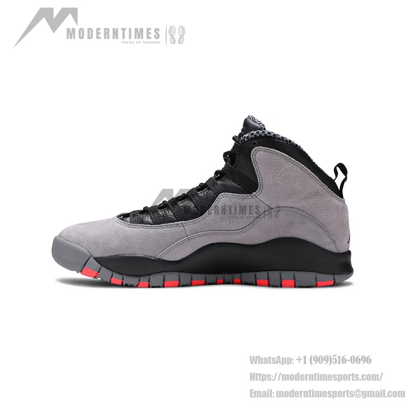 Air Jordan 10 Retro “Cool Grey” 310805-023 クラシックスニーカー Air Jordan 10 Retro “Cool Grey” 310805-023 - クールグレー、レッド&ブラックアクセント