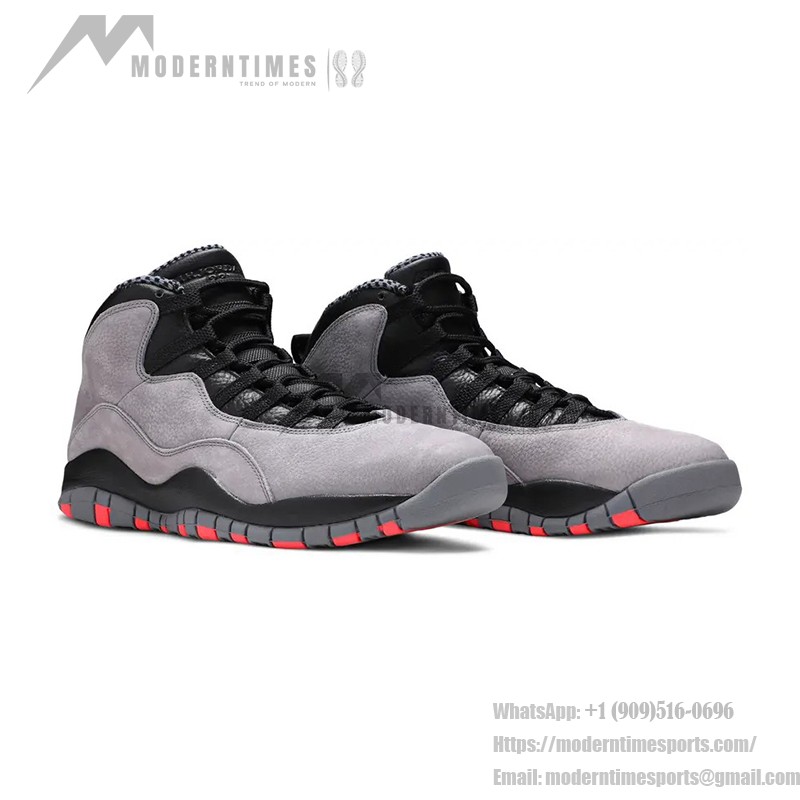 Air Jordan 10 Retro “Cool Grey” 310805-023 クラシックスニーカー Air Jordan 10 Retro “Cool Grey” 310805-023 - クールグレー、レッド&ブラックアクセント
